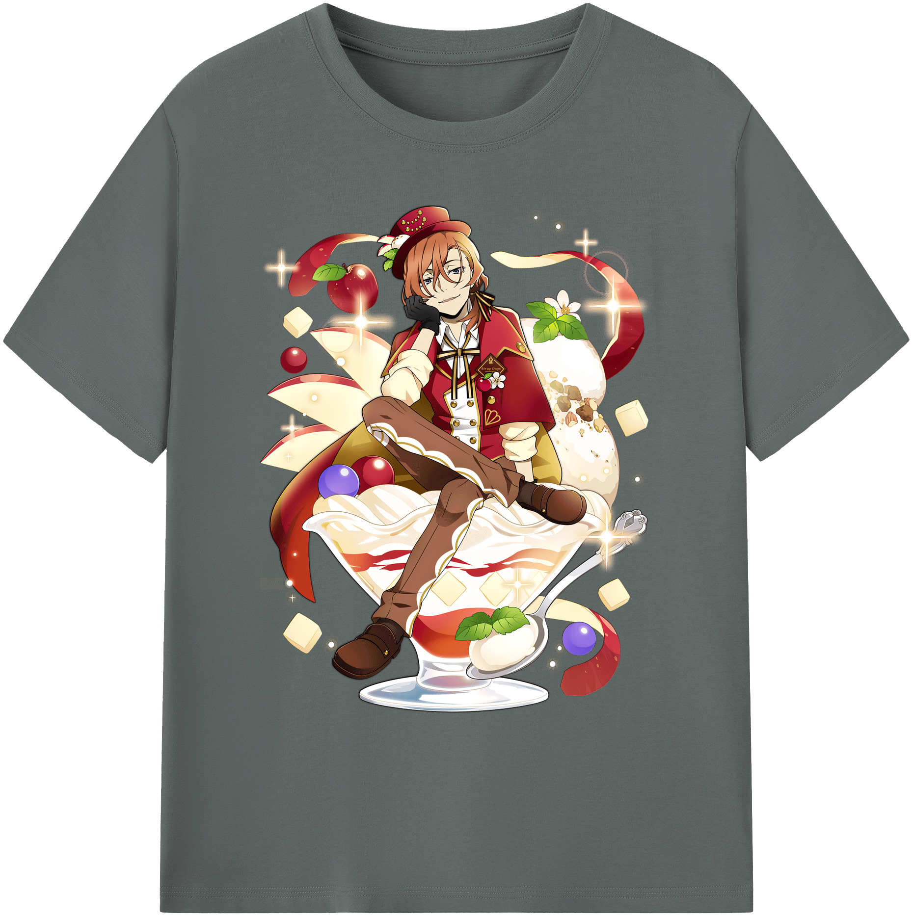 （画像用） 文豪ストレイドッグス Bungo Stray Dogs 綿100％ メンズ半袖Tシャツ｜肌触りやわらか＆通気性